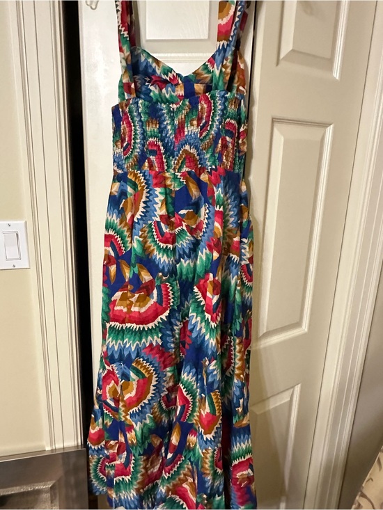 FARM Rio Dresses & Skirts - FARM Rio Multicolor Spiral-Print Maxi Dress - Blue, Green, Red, Yellow